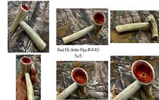 Handcrafted Real Elk Antler pipe with “Liquid Meerschaum” Bowl #1440 picture