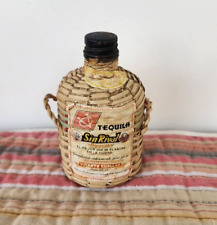 OLD MINI Tequila Bottle covered in wicker picture