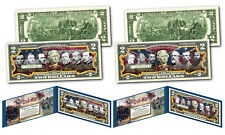 CONFEDERATE & UNION GENERALS of the American Civil War $2 U.S. Bills - SET OF 2 picture