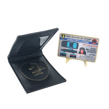 CL-HH Knight Rider in leather wallet with KITT Operator License on Metal Card (c picture