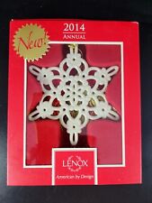 Lenox Annual 2014 Snow Fantasies Snowflake Christmas Tree Ornament  picture