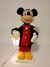 Disney Santas Workshop Mickey Lighted Animated Musical Figurine Preowned See Vid picture