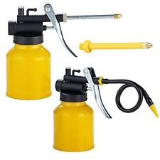2pack Metal Yellow Pump Oil Can With 3 Spouts picture