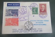 FRANCE AIR CARD WITH VIGNETTES CLUB JEAN MERMOZ AVIATION DAY 24 picture