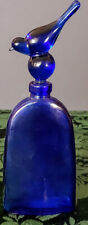 Bourjois Cobalt Blue Lotion Bottle-Soir de Paris- w-Bird Stopper 1920's French picture