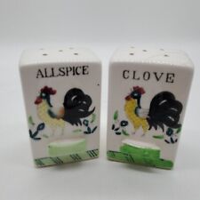 Vintage Japan Rooster Clove and Allspice Shakers Ceramic AS IS (no corks) picture
