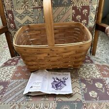 Longaberger Retired 1992 Heartland Spring Basket with Protector Signed picture