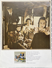 1966 Morton Salt Vintage Print Ad Old Fashioned Family Train Ride Box Lunch picture
