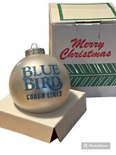 Vintage Blue Bird Coach Lines Bus Transportation Christmas Ornament Barcana picture