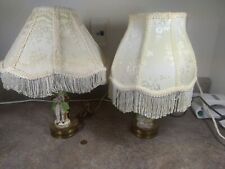 Vintage Pair Victorian Style Couple Porcelain Figural Boudoir Lamps picture