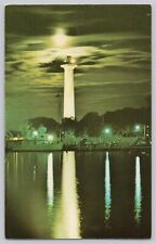 Night @ Perry's Victory & International Peace Memorial Vintage Postcard Unposted picture
