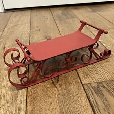 11” Red Metal Longaberger Christmas Sled picture