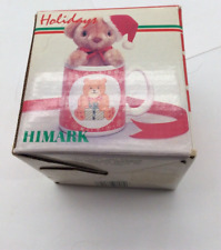 Vintage Himark Bear Gift Holidays Christmas Ceramic Mug Coffee NEW picture