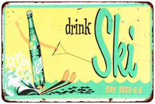 SKI SOFT DRINK vintage LOOK reproduction metal sign picture