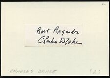 Charles Drake d1994 signed autograph auto 3x5 Cut Actor A Night In Casablanca picture