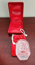 COLLECTIBLE 1982 WATERFORD PATRIDGE IN A PEAR TREE CRYSTAL ORNAMENT.CASE.POUCH. picture
