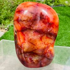 2450g Rare Natural Red agate Quartz Crystal Freeform Mineral Display Healing picture