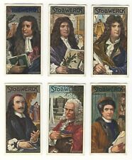 Stollwerck 1908 Group 440 French Poets Moliere Voltaire Rousseau Set of 6 VG+ picture