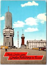 VINTAGE CONTINENTAL SIZE POSTCARD THE SIGNAL TOWER GROBER FEDBERG TAUNUS GERMANY picture