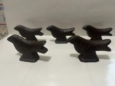 Antique Carnival Shooting Gallery Cast Iron Bird Target lot of 5 picture