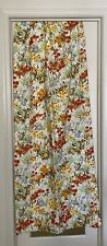 Vtg Set of 4 Heavyweight Lined Montgomery Ward Floral Curtains 70s 60s Pleated picture
