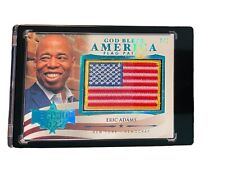2022 Decision Eric Adams 1/1 Ice Blue God Bless America Flag Patch Columbia Riot picture