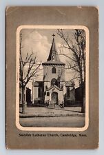 Cambridge MA-Massachusetts, Swedish Lutheran Church, Vintage c1954 Postcard picture