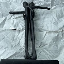 Modern Metal Statue Of Couple Hugging 8” Tall picture