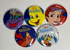 Vintage 1989 Disney Little Mermaid Movie Button/Pin (Theater Promo) - Set of 5 picture