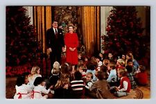 Washington DC, President & Mrs. Reagan Celebrate Christmas, Vintage Postcard picture
