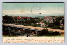 Bethlehem PA-Pennsylvania, Broad Street Bridge, Antique Vintage Postcard picture