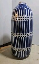 Blue & White Ceramic Floor Vase 20