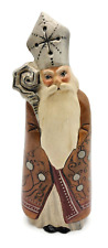 Vaillancourt Folk Art St. Nicholas Chalkware Christmas Holiday Figurine picture