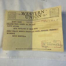 rare vintage war western union telegram us soldier Killedin war sent to parents picture