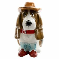 Pioneer Woman Cowboy Charlie Cookie Jar Blue Red Boots Country Stoneware NEW picture