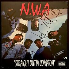 NWA Straight Outta Compton Signed (5) Autographed Album Cover & LP - PSA LOA picture
