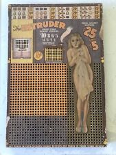 Vintage- The Intruder- Towel Girl- 5 ct- Thick Punch Board- Gambling---   (5) picture