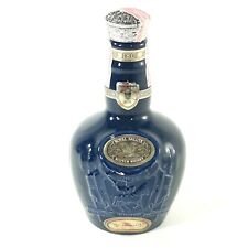 Chivas Brothers Royal Salute 21 Scotch Whiskey Empty Blue Bottle 375ML Wade Engl picture