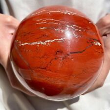 2420g Natural Red Jasper shpere Quartz Crystal Ball Healing Reiki Energy picture