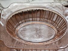 VTG-Depression 1930's Pink Glass,2 Bowls  9.5