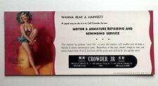 Vintage 1950's Pinup Girl Advertising Blotter by Earl Moran- Sweet Country Girl picture