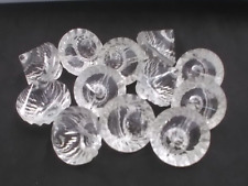 Vintage Clear Cut Glass Depression Era Buttons Matched Set of 12 picture