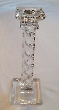 One Large Crystal Or Glass Candlestick 10 Inches Tall Very Heavy Cottagecore  picture