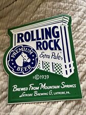 Rolling Rock 1989 Raised Graphics Vintage Metal Beer Sign Bar Tavern Man Cave picture