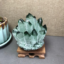 439g Natural Quartz Crystal Green ghost ore Silicon Crystal Cluster A1577 picture