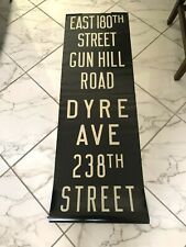 NY NYC SUBWAY ROLL SIGN GUN HILL ROAD DYRE AVENUE BRONX 238th STREET EAST 180th picture