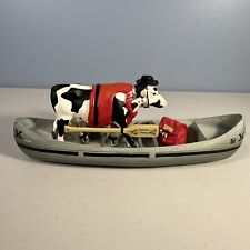 2001 Cow Parade Moovin' on Down the Mighty Mo Canoe Paddlin' Patty Retired VTG picture
