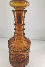 Vintage Amber Glass Jim Beam Decanter w/ Stopper 12