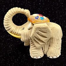 Artesania Rinconada Elephant Handcrafted Figurine Uruguay Signed Figurine 1970s picture