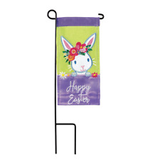 Easter Burlap Mini Flag picture
